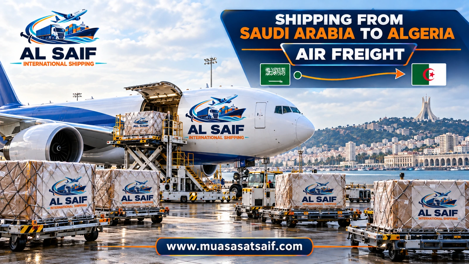 Air freight from Saudi Arabia to Houari Boumediene Airport in Algiers — Al Saif