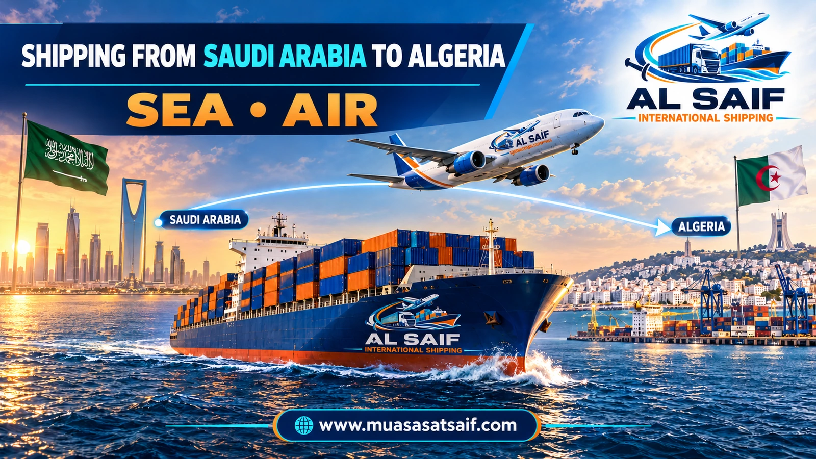 Shipping Company from Saudi Arabia to Algeria | Furniture Moving, Sea Containers & Car Shipping to Algiers and Oran