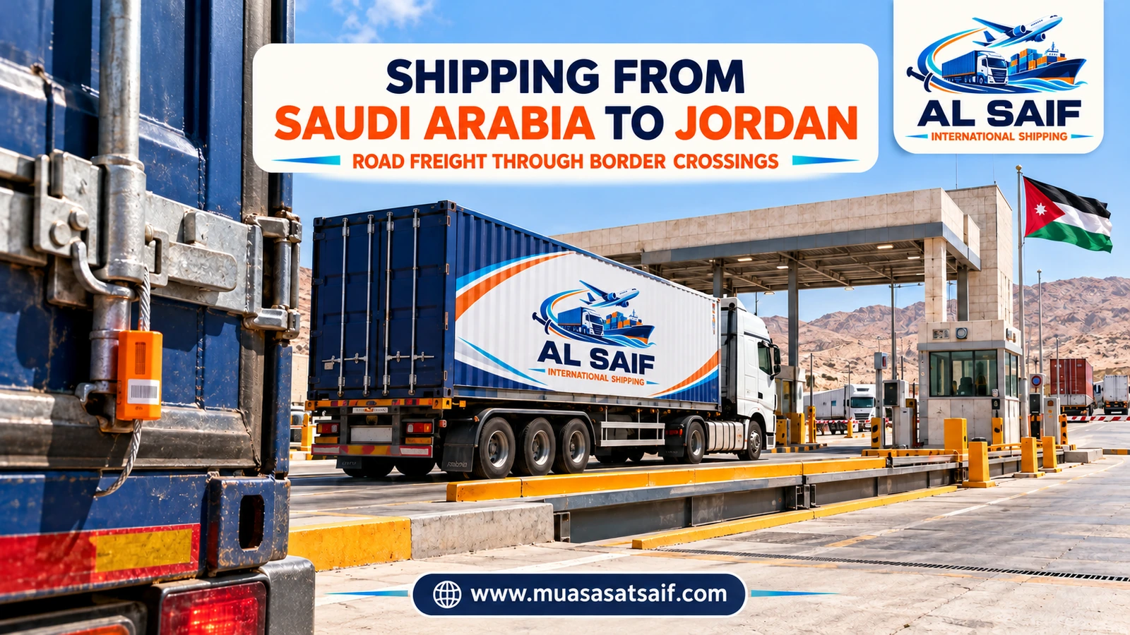 Road freight from Saudi Arabia to Jordan through the Al Haditha and Halat Ammar crossings — Al Saif