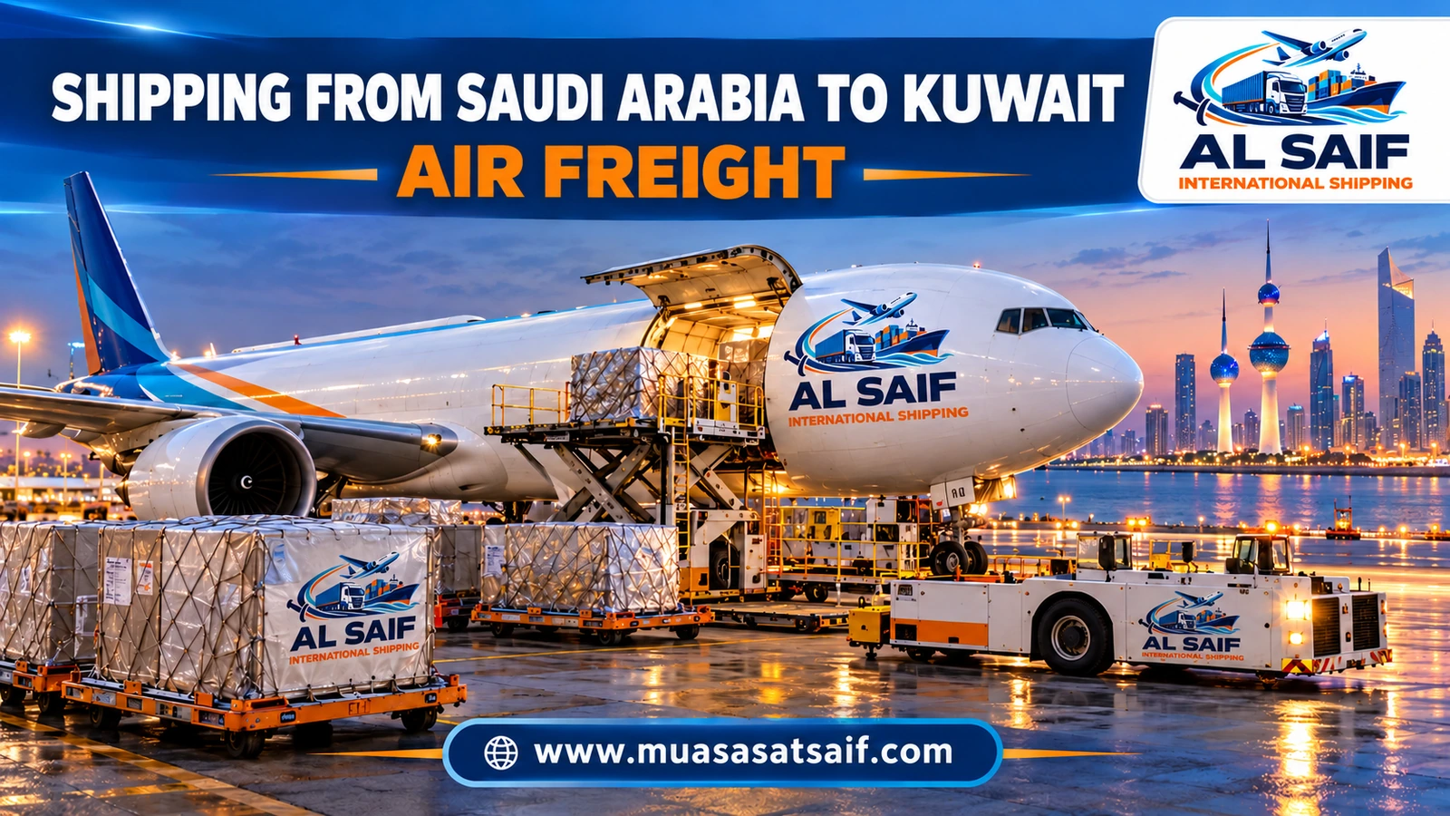 Air freight from Saudi Arabia to Kuwait International Airport — Al Saif