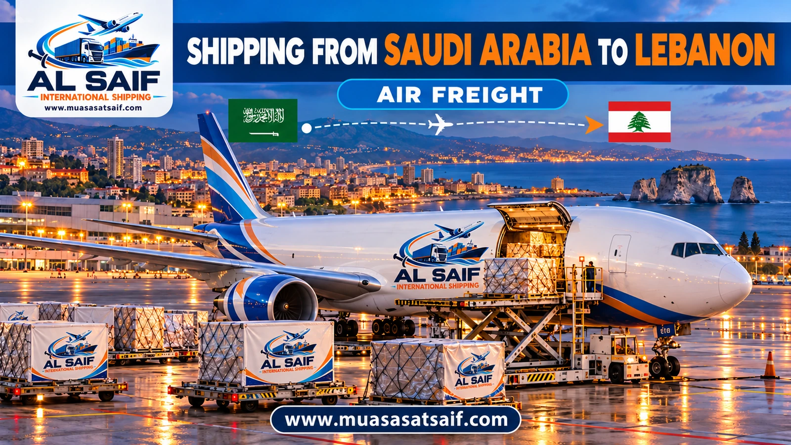 Air freight from Saudi Arabia to Rafic Hariri International Airport in Beirut — Al Saif