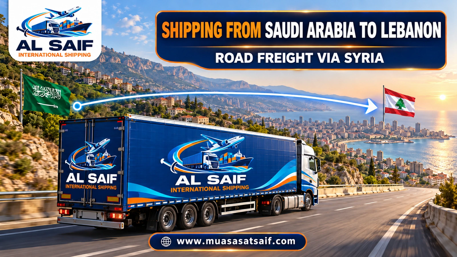 Road freight from Saudi Arabia to Lebanon through Jordan and Syria — Al Saif