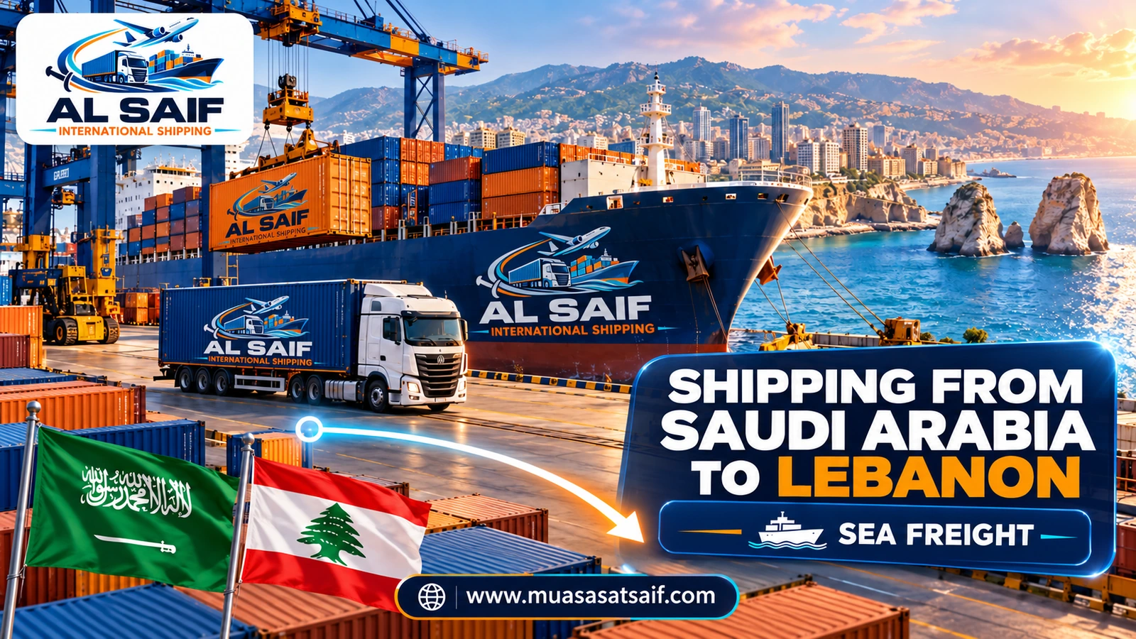 Containers from Jeddah Islamic Port and Dammam port to Beirut port — Al Saif