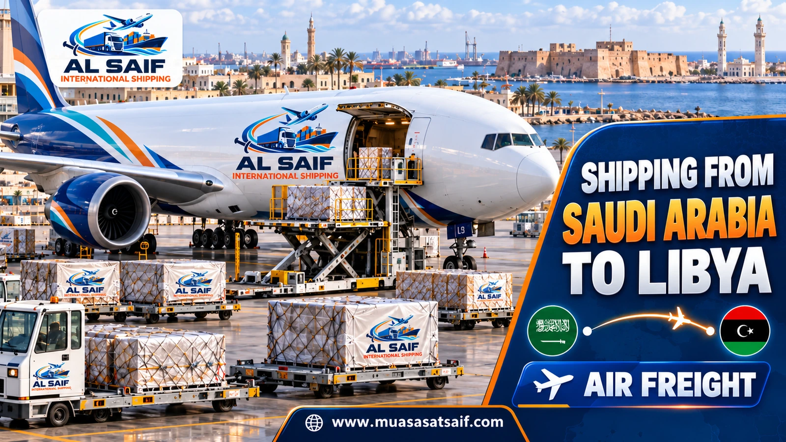 Air freight from Saudi airports to Mitiga Airport in Tripoli — Al Saif