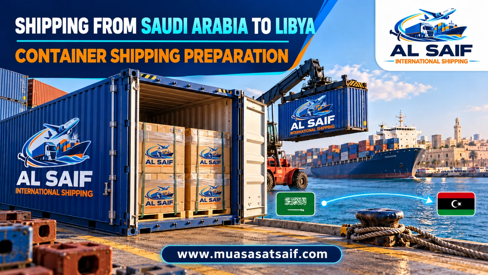 Container handling and clearance at Tripoli port in Libya — Al Saif