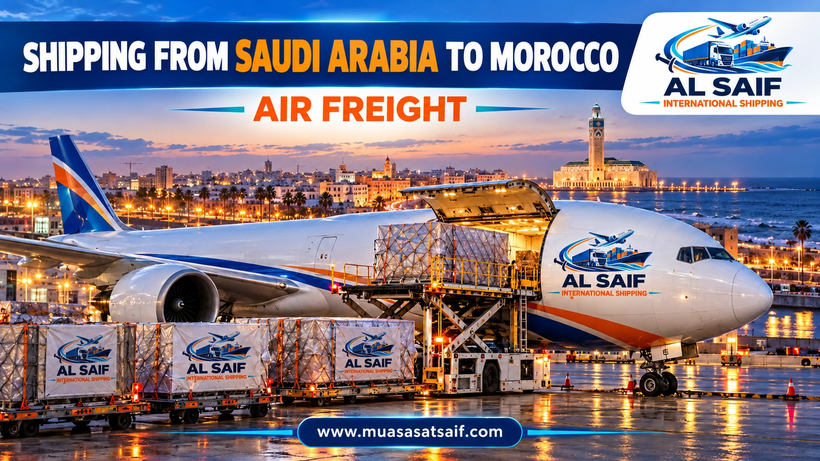 Air freight from Saudi airports to Mohammed V Airport in Casablanca — Al Saif