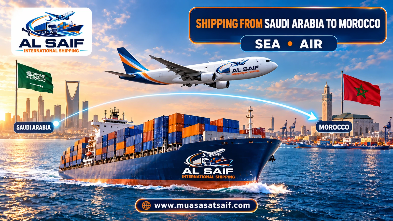 Shipping Company from Saudi Arabia to Morocco | Household Containers & Car Shipping to Casablanca and Tangier