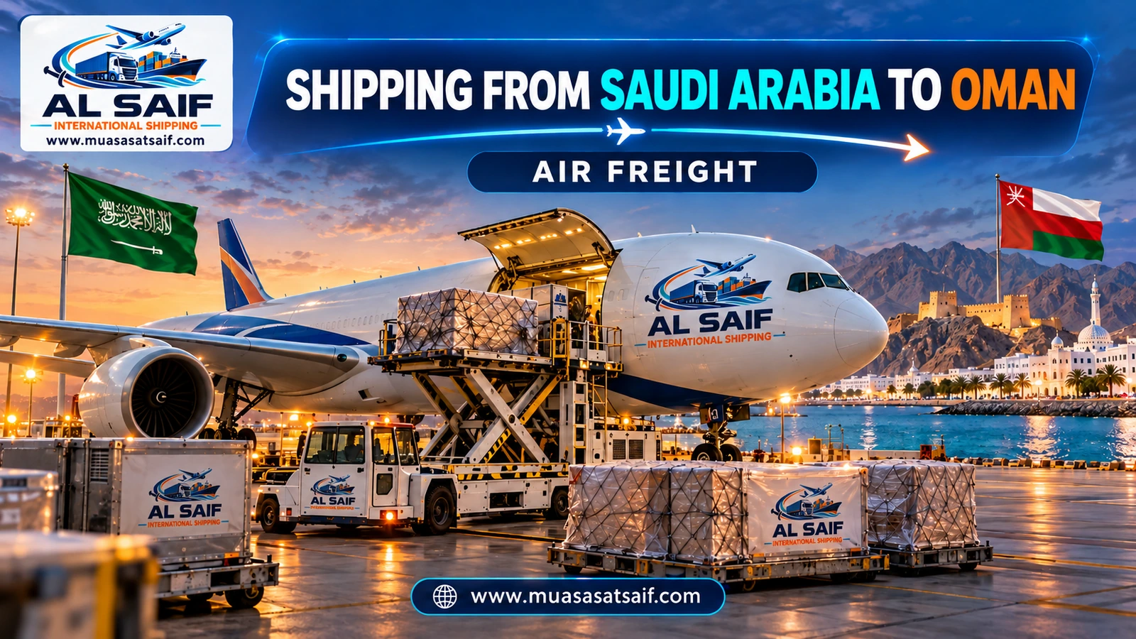 Air freight from Saudi Arabia to Muscat International Airport — Al Saif
