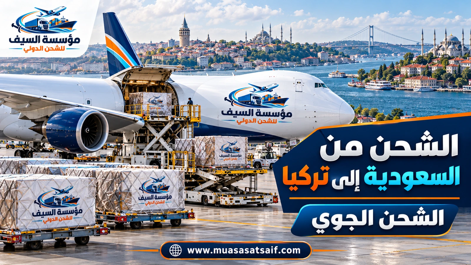 الشحن الجوي من مطارات السعودية إلى مطار إسطنبول — مؤسسة السيف