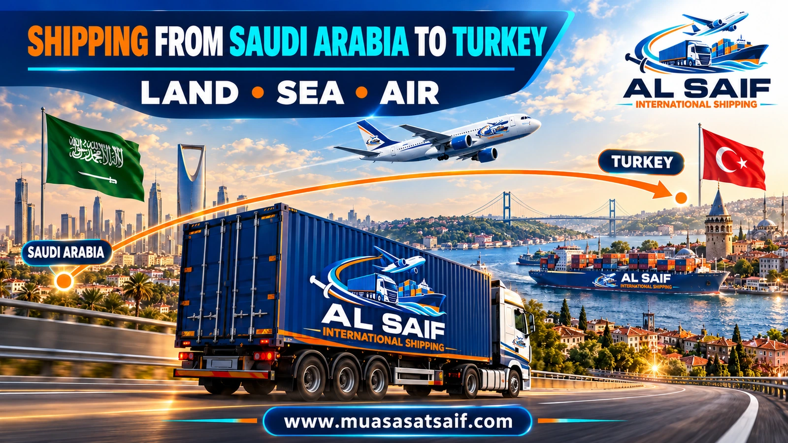 Shipping Company from Saudi Arabia to Turkey | Furniture Containers, Cargo & Car Shipping to Istanbul and Mersin