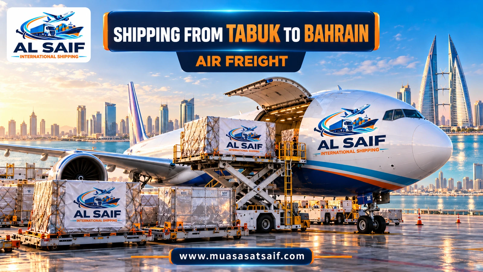 Air freight from Tabuk to Bahrain International Airport — Al Saif