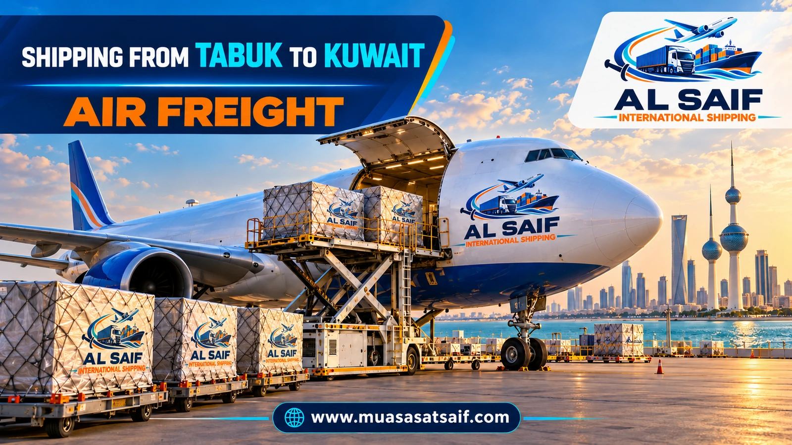 Air freight from Tabuk to Kuwait International Airport — Al Saif