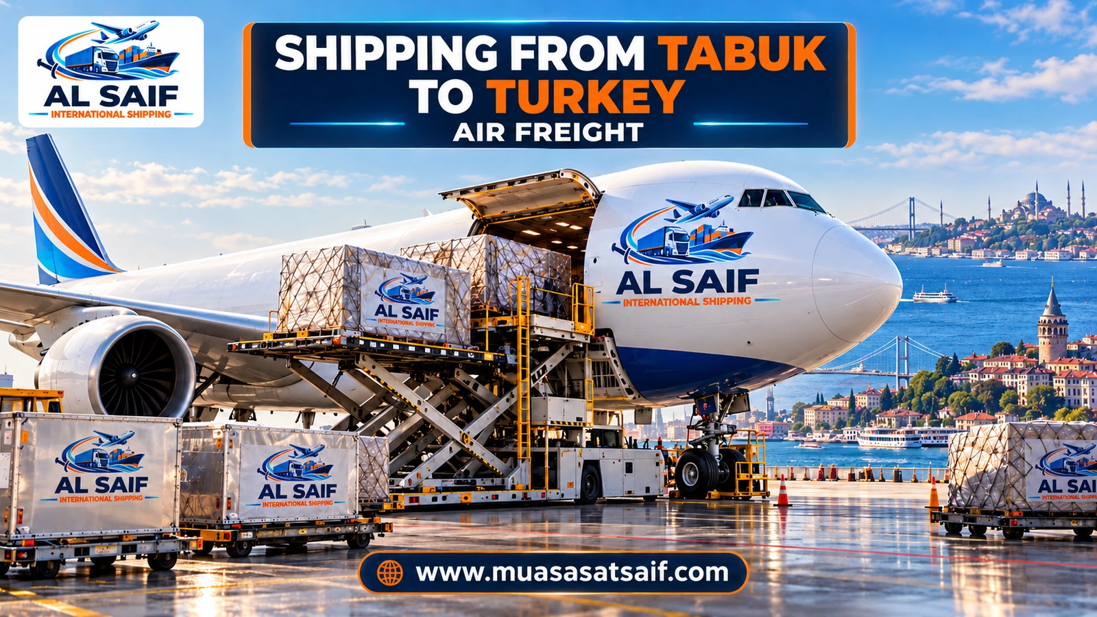 Air freight from Tabuk to Istanbul Airport — Al Saif