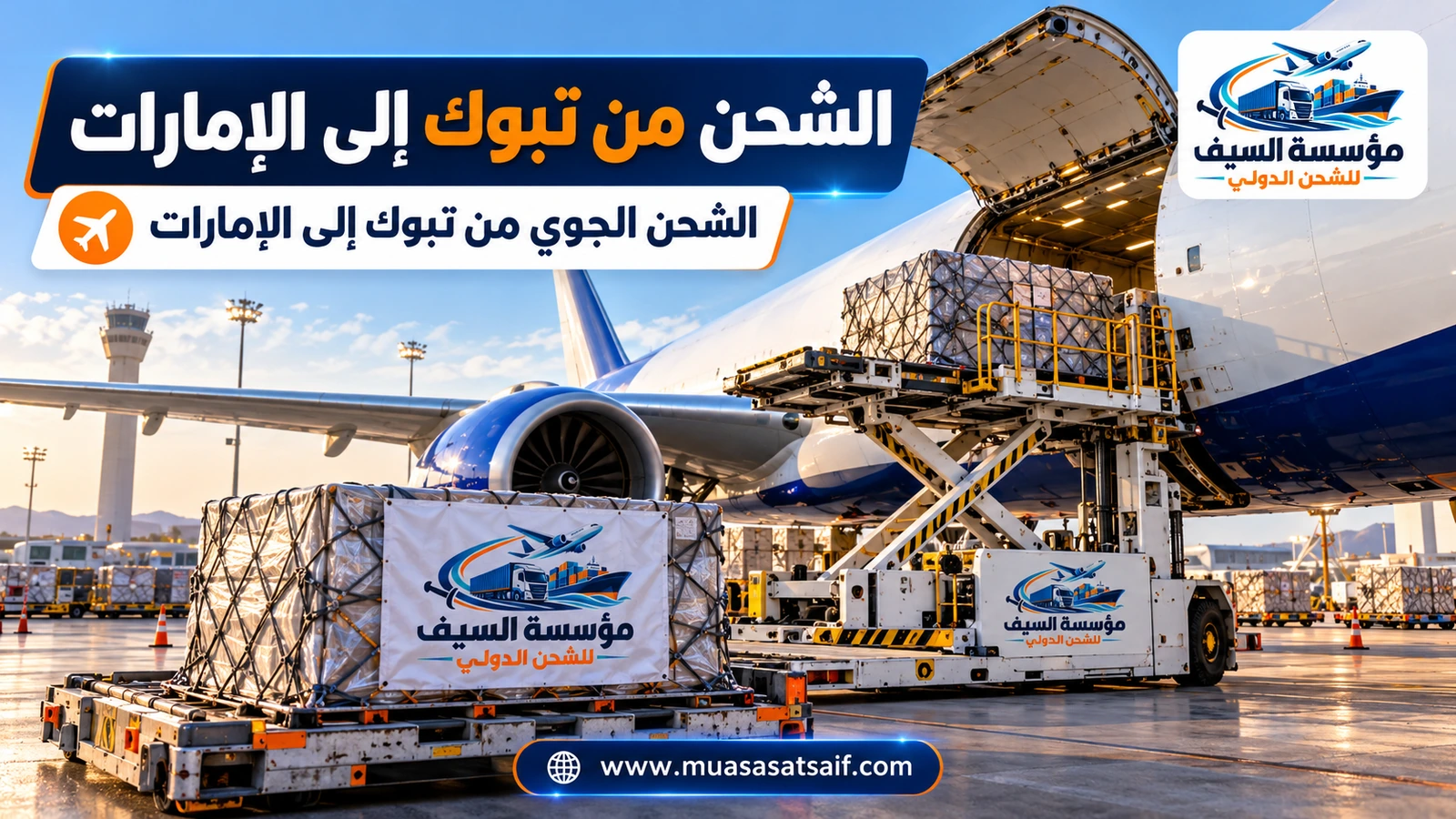 الشحن الجوي من تبوك إلى الإمارات — مؤسسة السيف