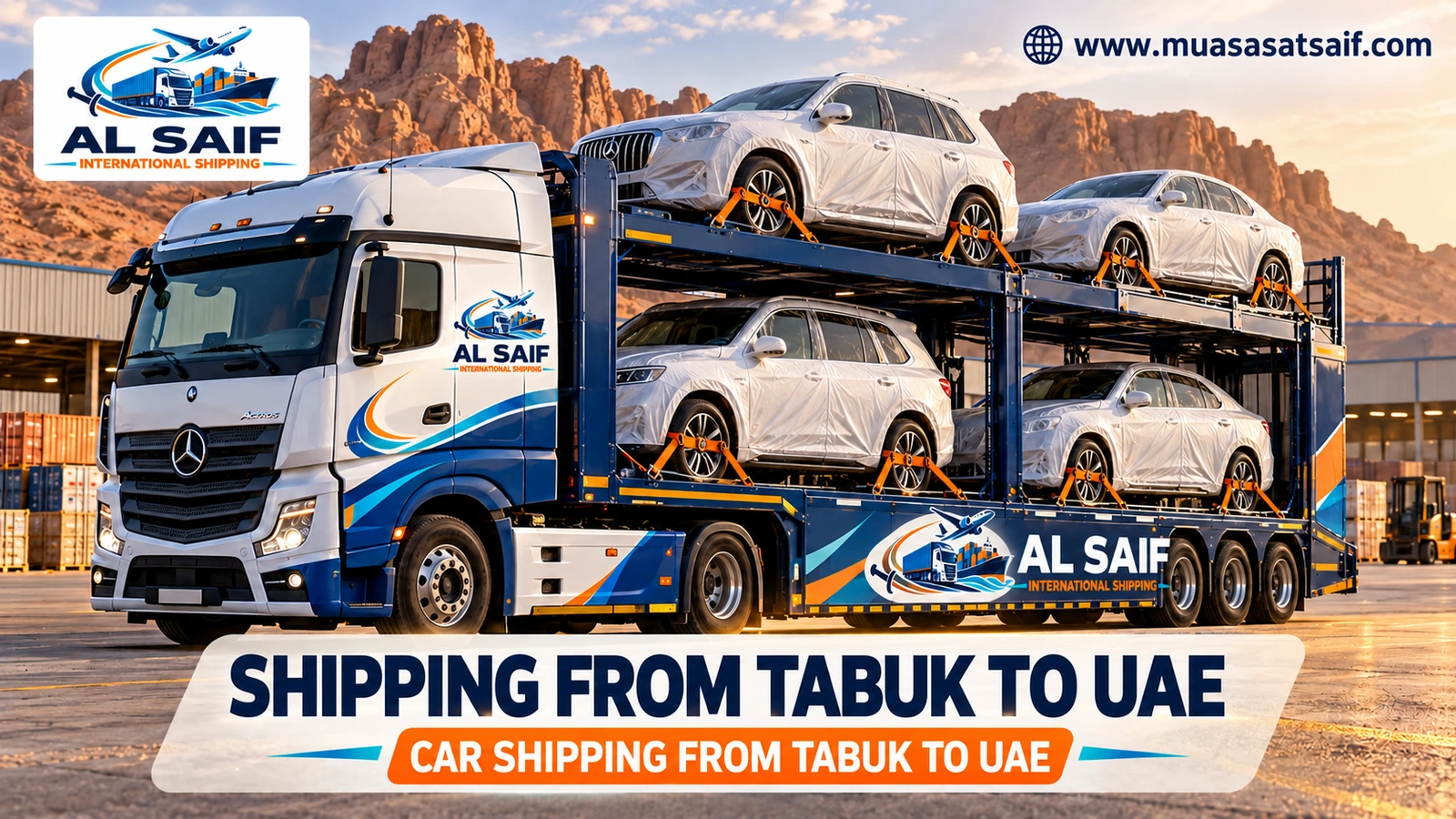 Car shipping from Tabuk to the UAE — Al Saif