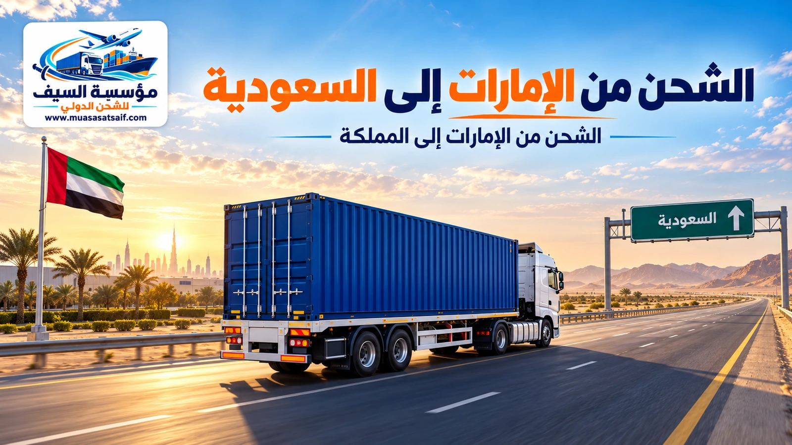 شركة شحن من الامارات الي السعودية | نقل أثاث المنازل وشحن سيارات من الإمارات السبع