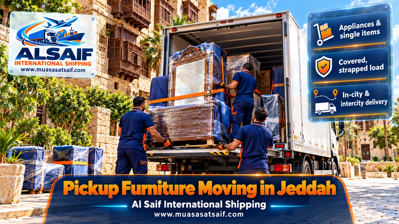 Wanet Furniture Moving in Jeddah | Appliances, Single Pieces and Errands Inside and Outside Jeddah